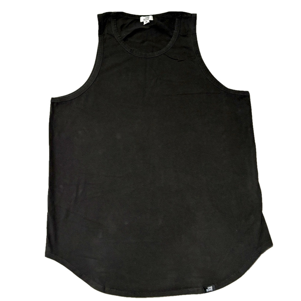 One Bone Black Tank Top size 0/ XL
Extra long scoop hem.